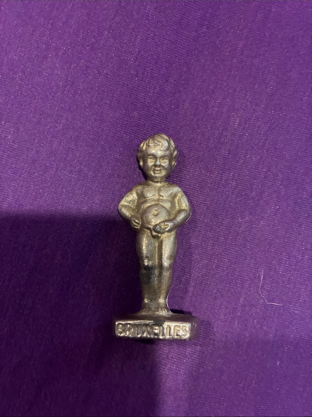 Bronze-Color Standing Cherub Figurine - Decorative Home Accent